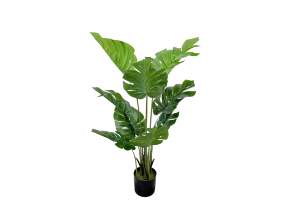 Groene Monstera/gatenplant kunstplant 120 cm