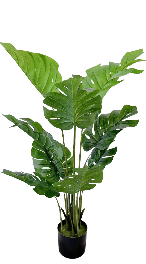 Groene Monstera/gatenplant kunstplant 120 cm