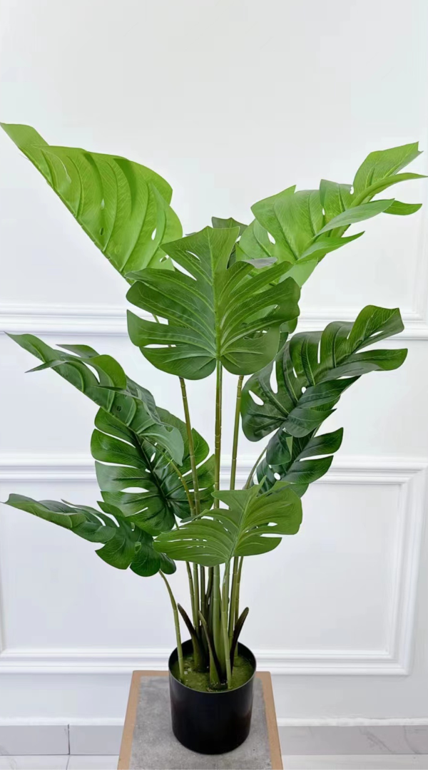 Groene Monstera/gatenplant kunstplant 120 cm