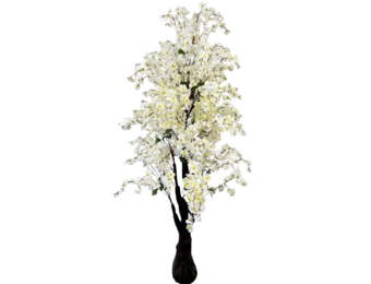 Kunst bloesemboom 200 cm - Wit/Geel - Mega Groot