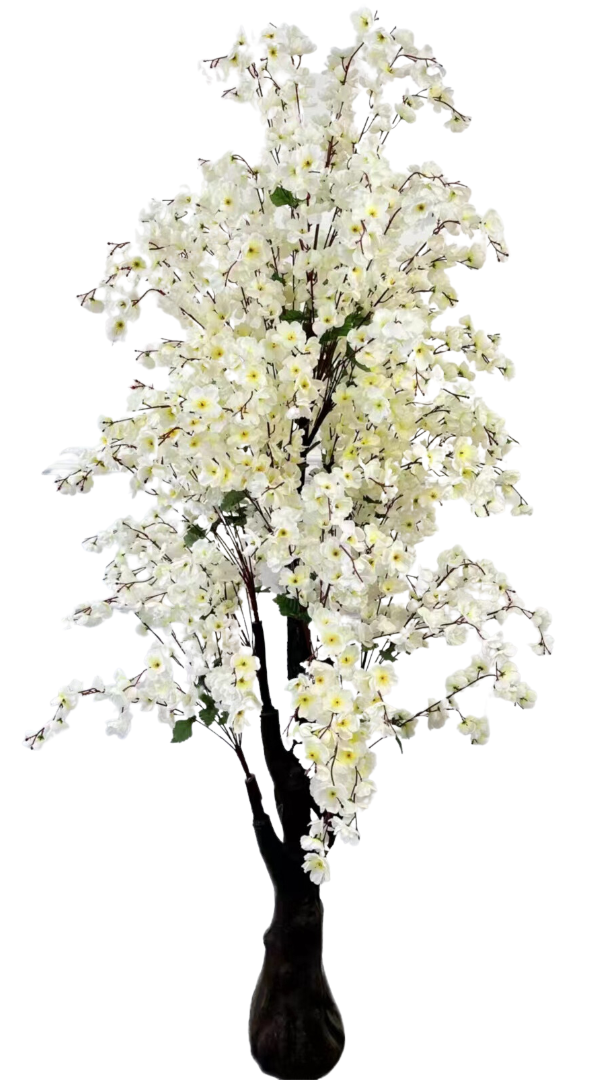 Kunst bloesemboom 200 cm - Wit/Geel - XXL - Mega groot