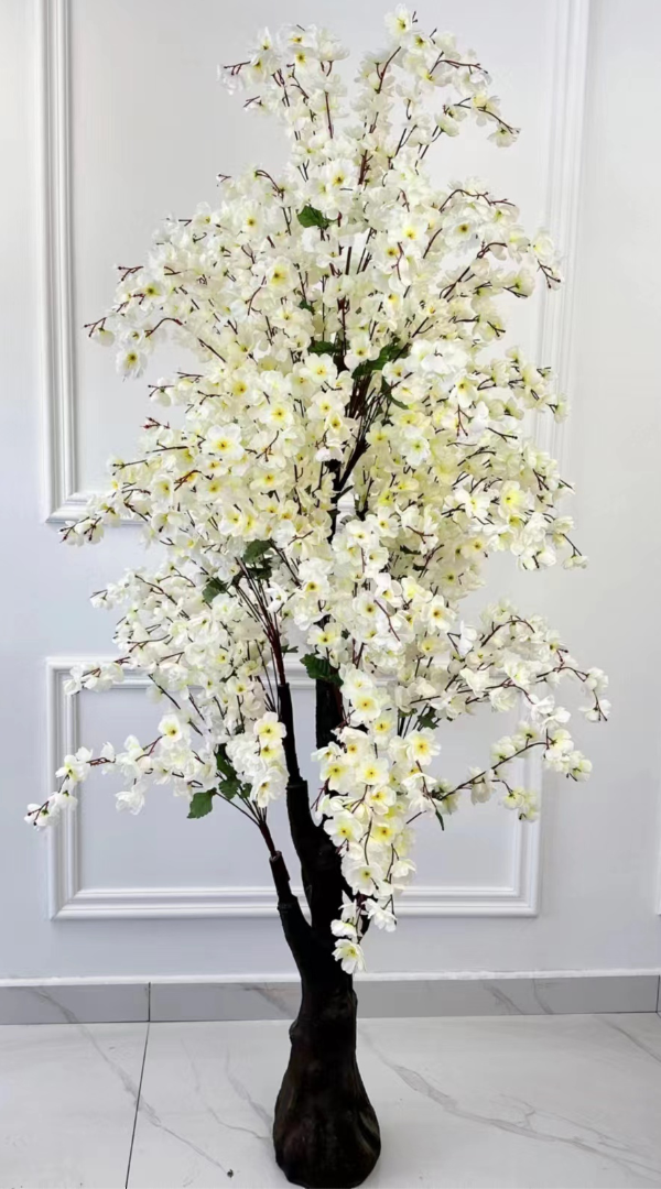 Kunst bloesemboom 200 cm - Wit/Geel - XXL - Mega groot