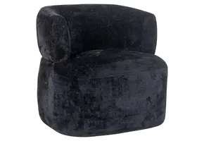 Salerno Fauteuil - Zwart (Bergen 809)