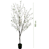 Kunst bloesemboom Merel  180  cm - Wit