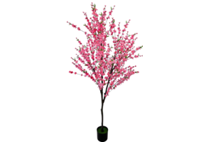 Kunst bloesemboom Merel  180  cm - Donkerroze