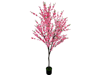 Kunst bloesemboom Merel  180  cm - Donkerroze