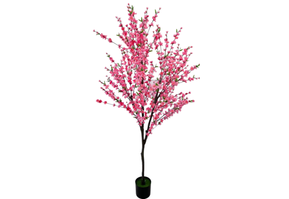 Kunst bloesemboom Merel  180  cm - Donkerroze