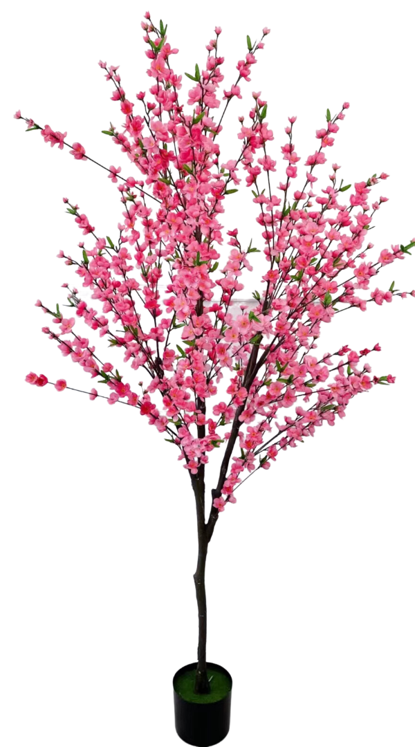 Kunst bloesemboom Merel  180  cm - Donkerroze