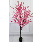 Kunst bloesemboom Merel  180  cm - Donkerroze