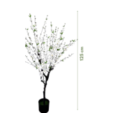 Kunst bloesemboom Merel 125  cm - Wit