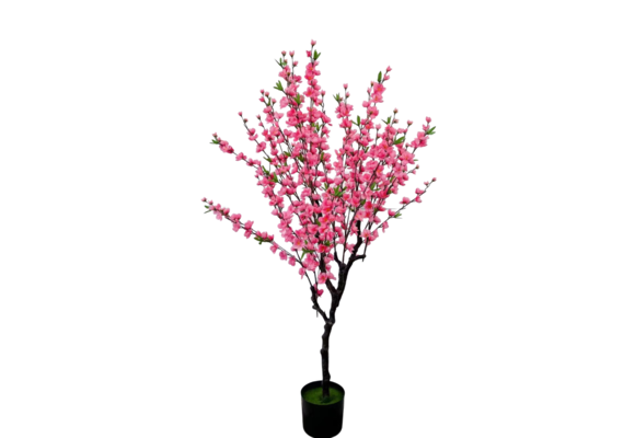 Kunst bloesemboom Merel 125  cm - donkerroze