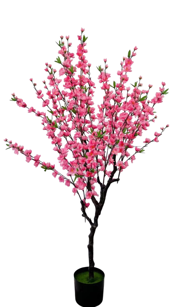 Kunst bloesemboom Merel 125  cm - donkerroze