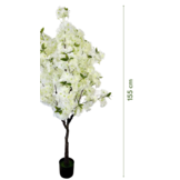 Kunst Kersenbloesem boom 155 cm - Wit