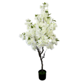 Kunst Kersenbloesem boom 125 cm - Wit