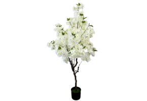 Kunst Kersenbloesem boom 125 cm - Wit
