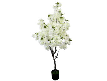 Kunst Kersenbloesem boom 125 cm - Wit