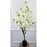 Kunst Kersenbloesem boom 125 cm - Wit