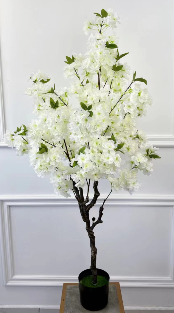 Kunst Kersenbloesem boom 125 cm - Wit