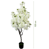 Kunst Kersenbloesem boom 125 cm - Wit