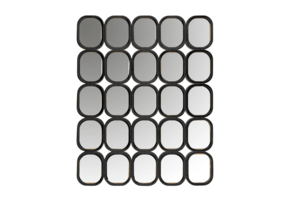 Spiegel Black Squares - 140 x 105 cm