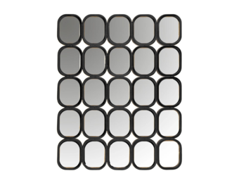 Spiegel Black Squares - 140 x 105 cm