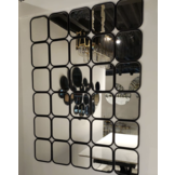 Spiegel Black Squares - 140 x 105 cm