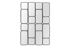 Spiegel Black Shapes - 140 x 90
