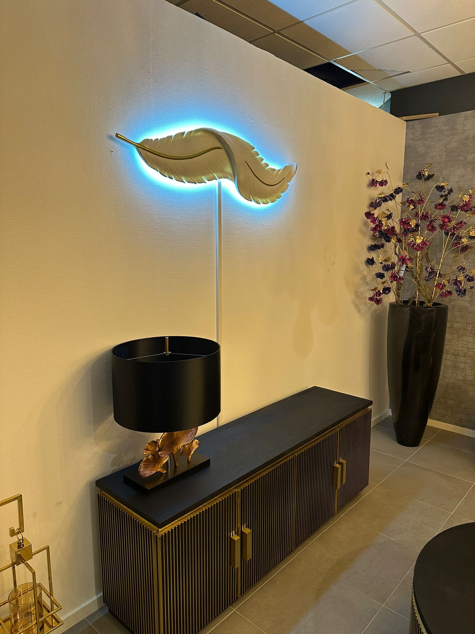 Wandlamp - Feather - LED - 120 x 28 cm