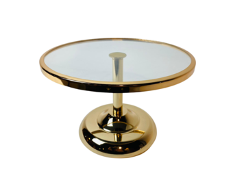 Florence Taartplateau op voet - groot - Goud