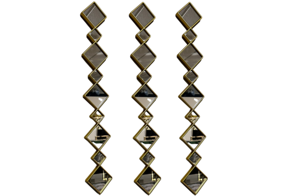 Spiegel Hinton - Muur decoratie - 3 set - Goud