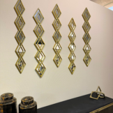 Spiegel Creston - Muur decoratie - 3 set - Goud