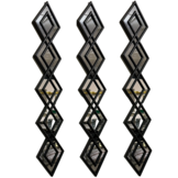 Spiegel Creston - Muur decoratie - 3 set - Zwart