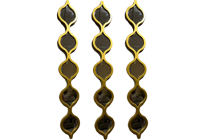 Spiegel Arabesque - Muur decoratie - 3 set - Goud