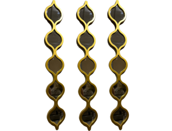 Spiegel Arabesque - Muur decoratie - 3 set - Goud