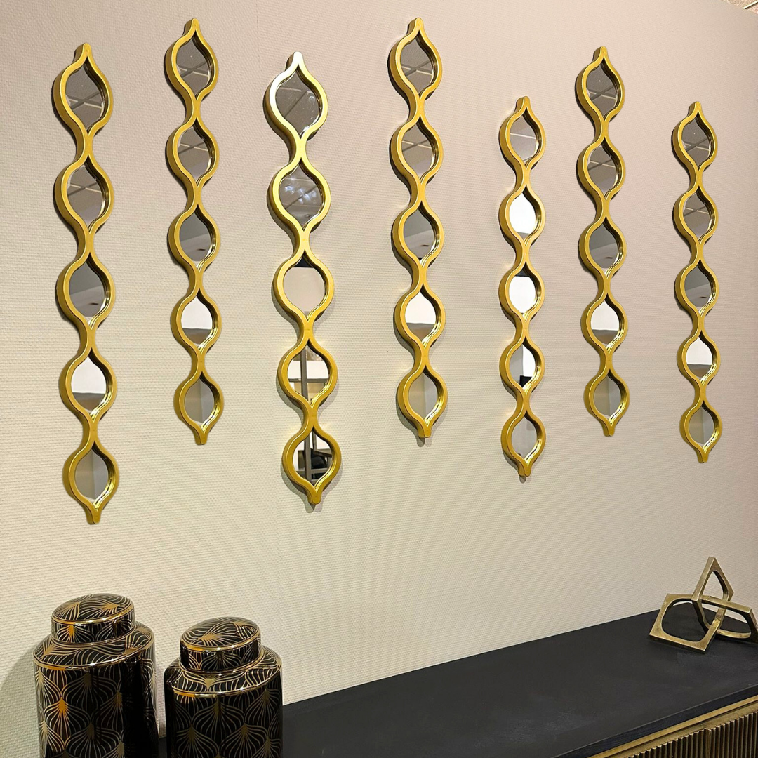 Spiegel Arabesque - Muur decoratie - 3 set - Goud