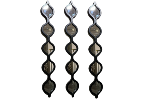 Spiegel Arabesque - Muur decoratie - 3 set - Zwart