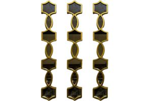 Spiegel Spruce - Muur decoratie - 3 set - Goud