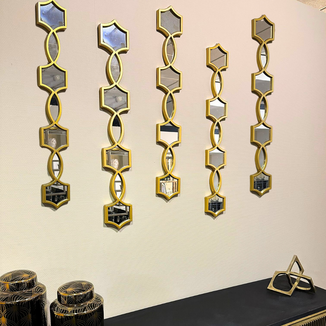 Spiegel Spruce - Muur decoratie - 3 set - Goud