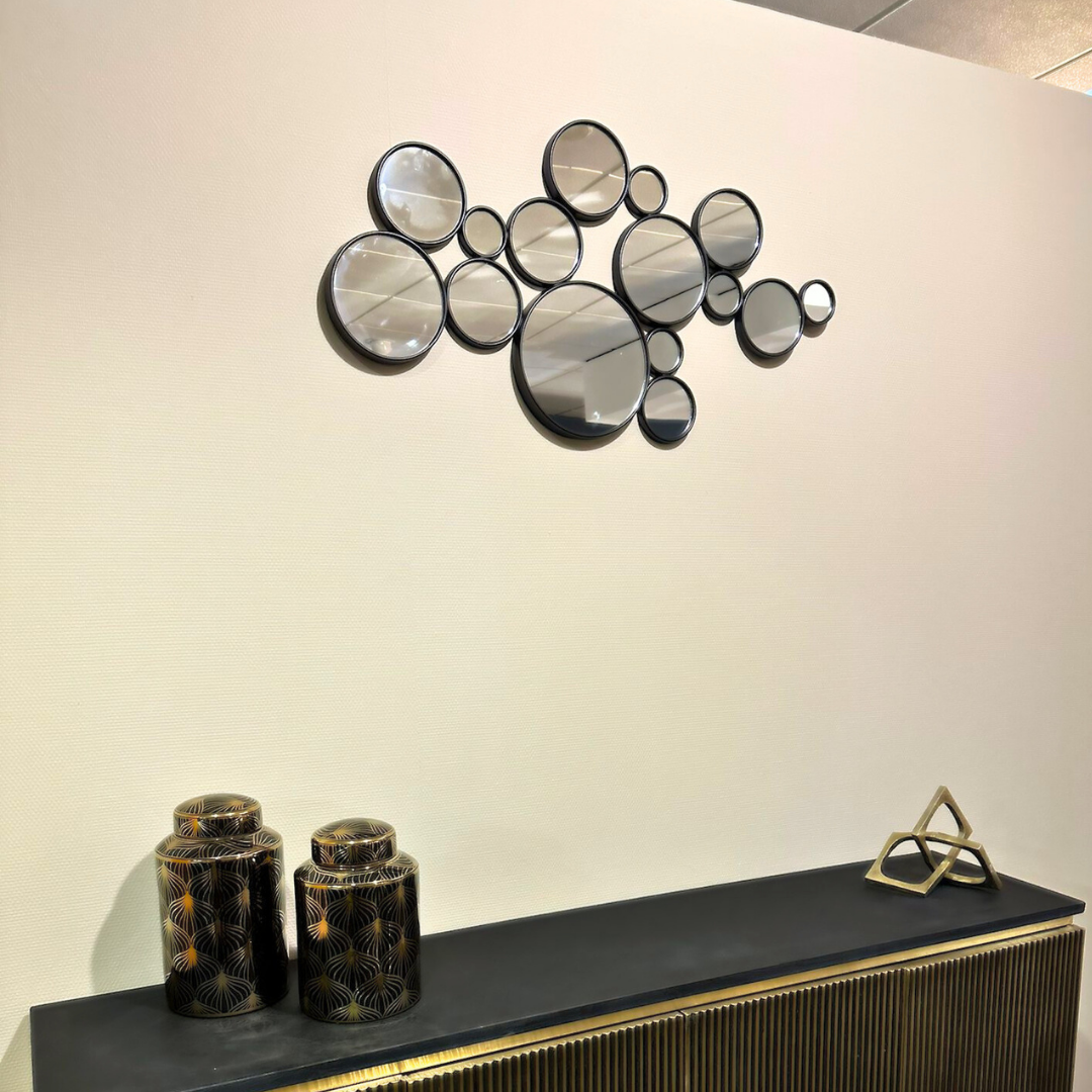 Spiegel Rondo - Zwart