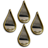Spiegel Druppel - Set van 4 - Goud