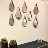 Spiegel Druppel - Set van 4 - Goud