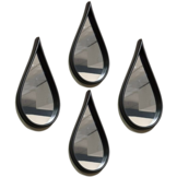 Spiegel Druppel - Set van 4 - Zwart