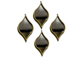 Spiegel Arabesque - Set van 4 - Goud