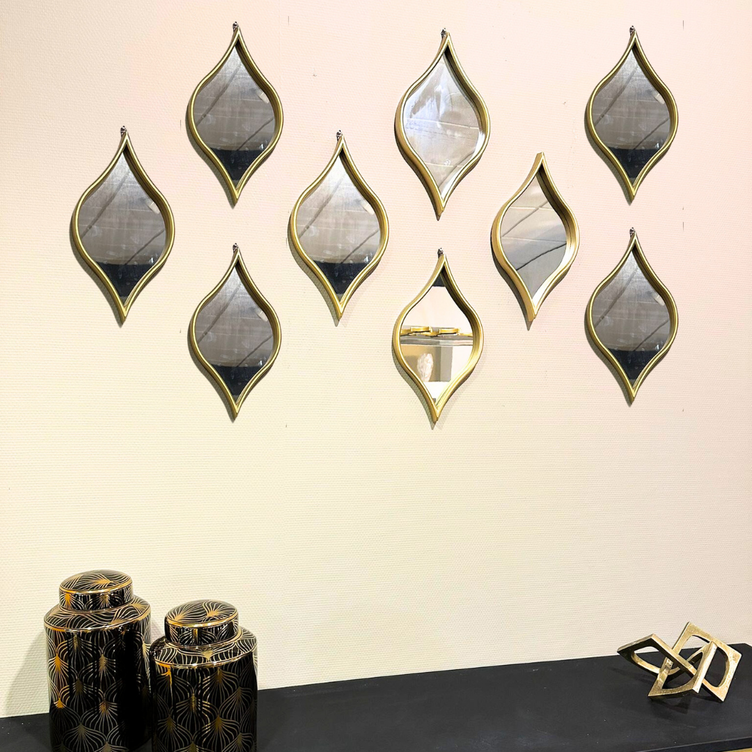 Spiegel Arabesque - Set van 4 - Goud