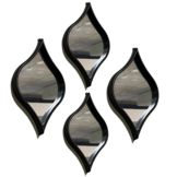 Spiegel Arabesque - Set van 4 - Zwart
