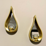 Waxinelichthouder Druppel - Set van 2 - Goud