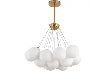 Hanglamp Élodie opaal glas | Ø 65 cm  - Goud