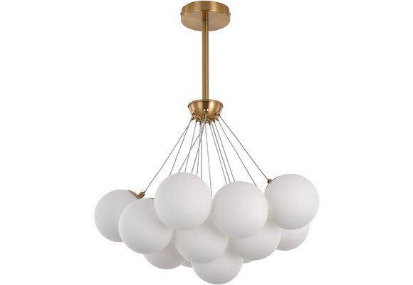 Hanglamp Élodie opaal glas | Ø 55 cm  - Goud