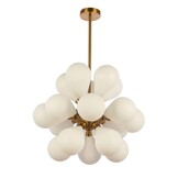 Hanglamp Bloom opaal glas | Ø 60 cm - Goud