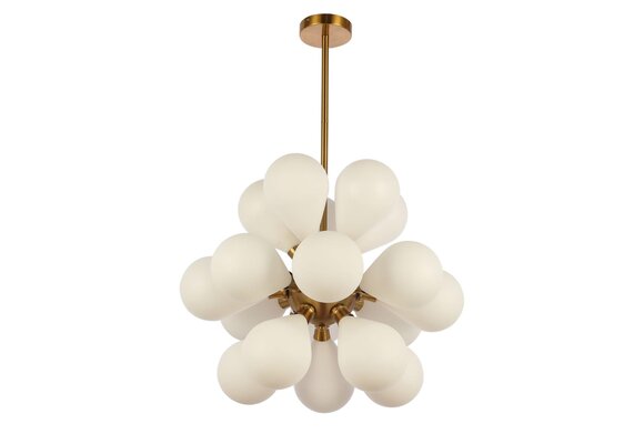 Hanglamp Bloom opaal glas | Ø 60 cm  - Goud